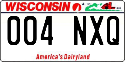 WI license plate 004NXQ
