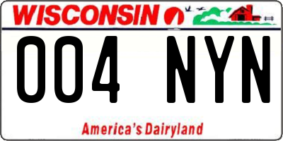 WI license plate 004NYN