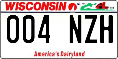 WI license plate 004NZH
