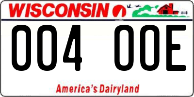 WI license plate 004OOE