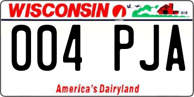 WI license plate 004PJA