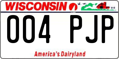 WI license plate 004PJP