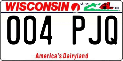 WI license plate 004PJQ