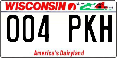 WI license plate 004PKH