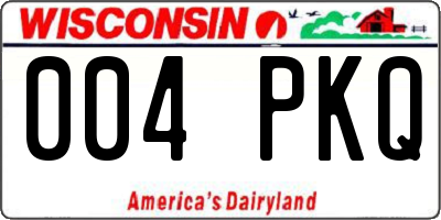 WI license plate 004PKQ