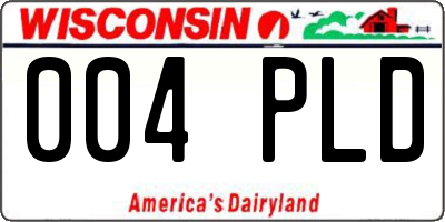 WI license plate 004PLD
