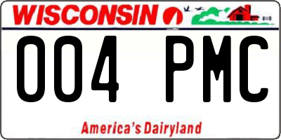 WI license plate 004PMC