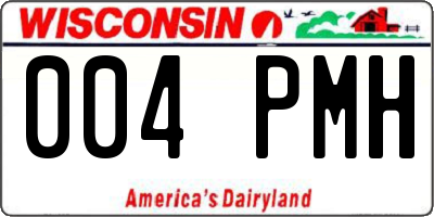 WI license plate 004PMH