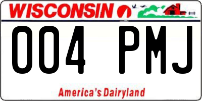 WI license plate 004PMJ