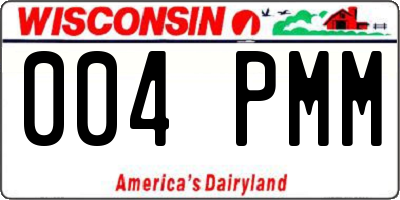 WI license plate 004PMM