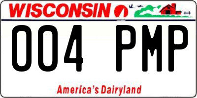 WI license plate 004PMP