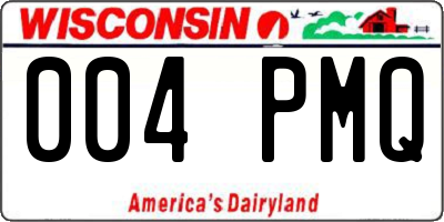 WI license plate 004PMQ