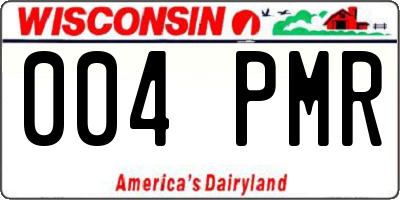 WI license plate 004PMR