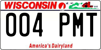 WI license plate 004PMT