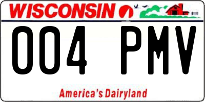 WI license plate 004PMV
