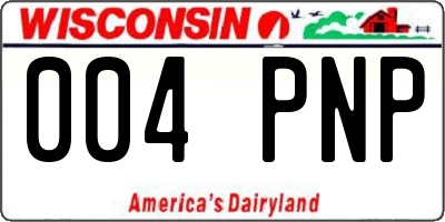 WI license plate 004PNP