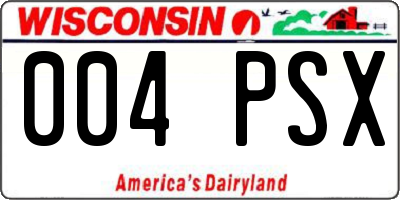 WI license plate 004PSX