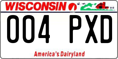 WI license plate 004PXD