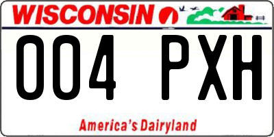 WI license plate 004PXH