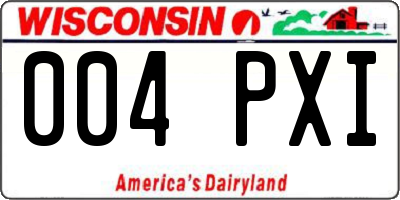 WI license plate 004PXI