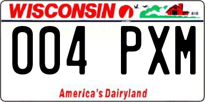 WI license plate 004PXM
