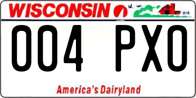 WI license plate 004PXO