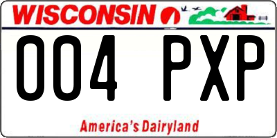 WI license plate 004PXP