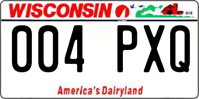 WI license plate 004PXQ