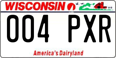 WI license plate 004PXR