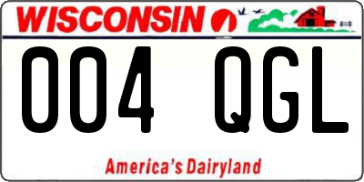 WI license plate 004QGL