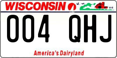 WI license plate 004QHJ
