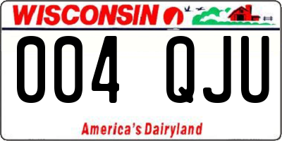 WI license plate 004QJU