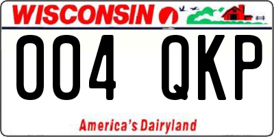 WI license plate 004QKP