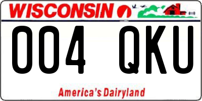 WI license plate 004QKU
