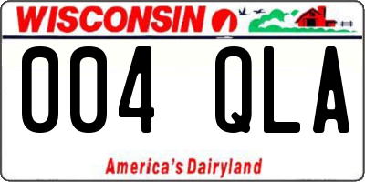WI license plate 004QLA