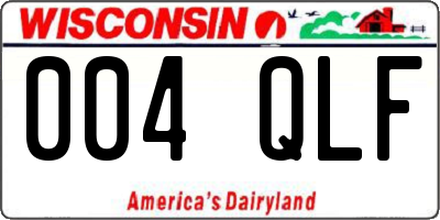 WI license plate 004QLF