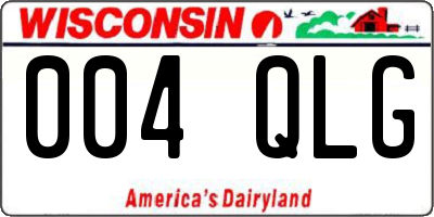 WI license plate 004QLG