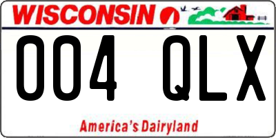 WI license plate 004QLX