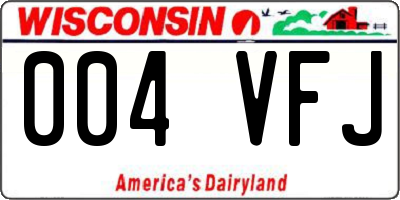 WI license plate 004VFJ