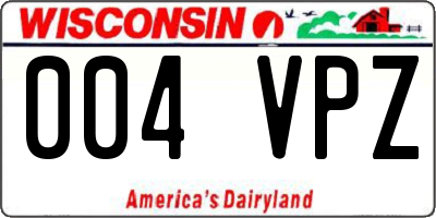WI license plate 004VPZ