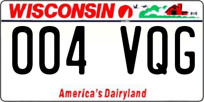 WI license plate 004VQG