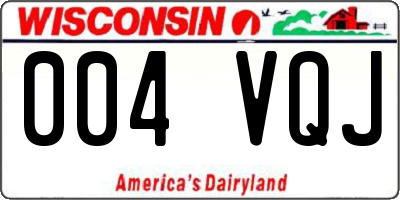 WI license plate 004VQJ