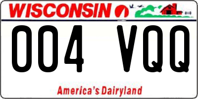WI license plate 004VQQ