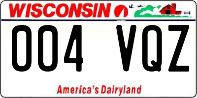 WI license plate 004VQZ