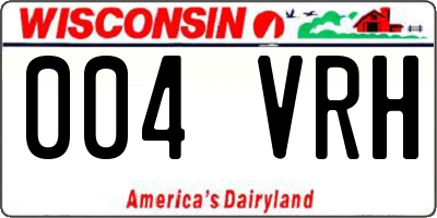 WI license plate 004VRH
