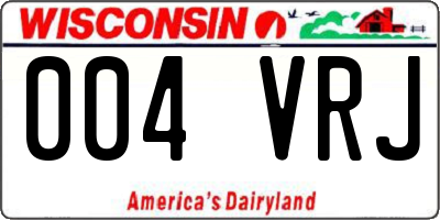WI license plate 004VRJ