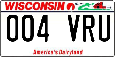 WI license plate 004VRU