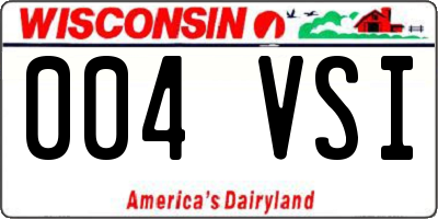 WI license plate 004VSI
