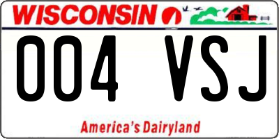 WI license plate 004VSJ