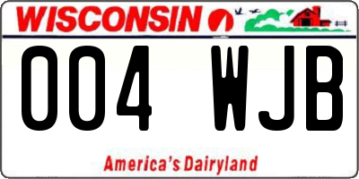 WI license plate 004WJB